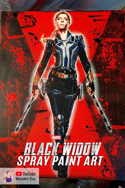 Black Widow Stencil Spray Paint Art By Wonder Evy Rmarvelstudios