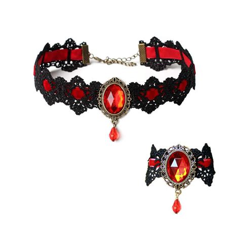 Youniker Retro Handmade Choker Necklace For Women Gothic Black Lace