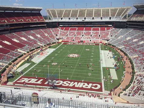 Row Bryant Denny Stadium Seating Chart With Seat Numbers