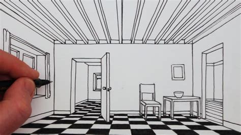 How To Draw A Bedroom In Two Point Perspective How To Draw A Simple