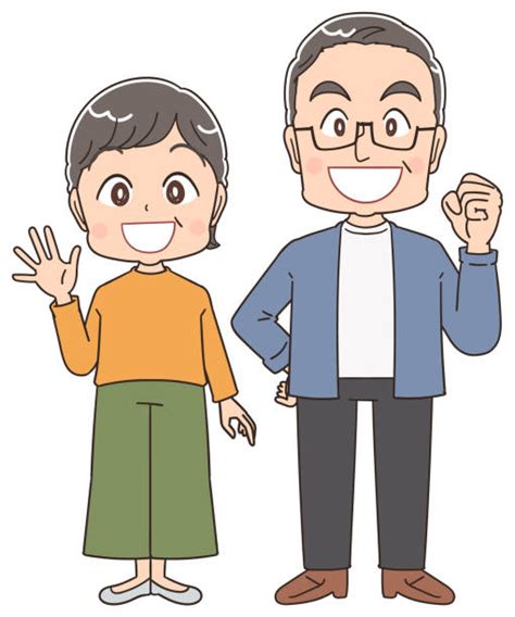 chinese couple mature illustrations royalty free vector graphics and clip art istock