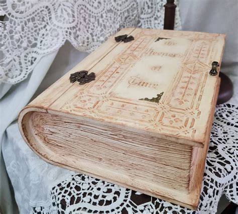 Wooden Book Boxvintage T Boxwomens Jewelry T Etsy In 2021