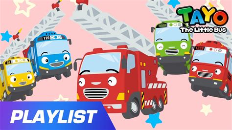 Playlist On The Way Fire Truck Tayo Car Songs Tayo Songs And Titipo