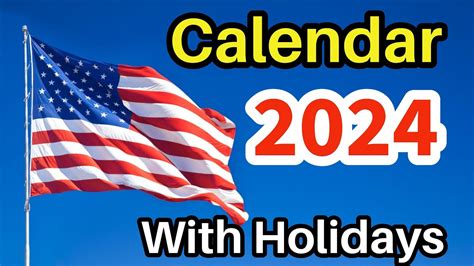 Download 2024 Calendar With Holidays Calendar 2024 Us Calendar 2024
