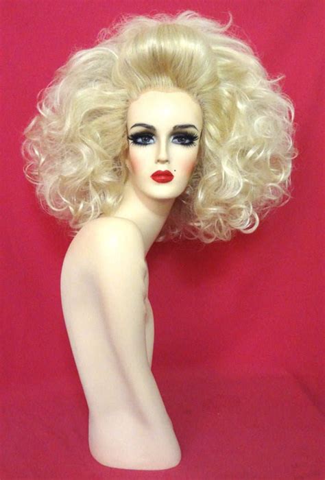 Rupaul Beehive Wig Lace Front Drag Queen Wig Platinum Blonde Etsy