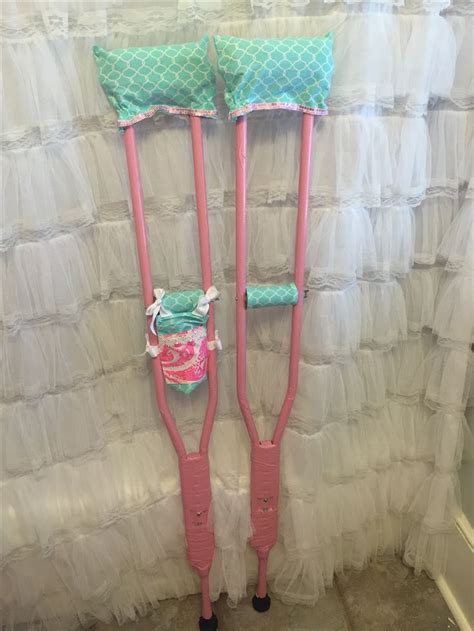 Sew Padded Crutch Covers Diy Cute Crutches Decorated Crutches