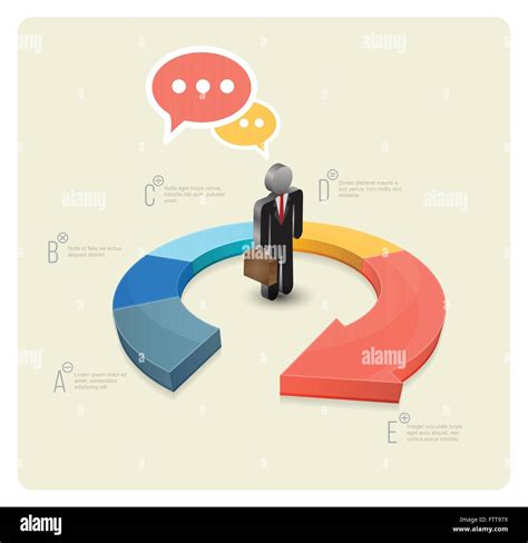 Continual Circle Arrow Multicolor Graph Infographic Business Plan