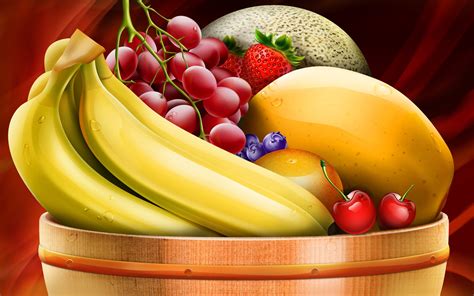 Healthy Hd Fruit Basket Wallpaper High Definition High Resolution Hd