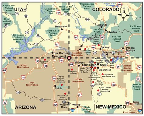 35 Road Map Of Southwest Usa Maps Database Source