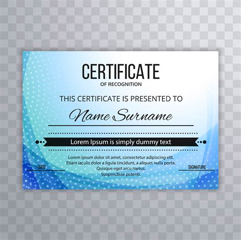Blue Certificate Background