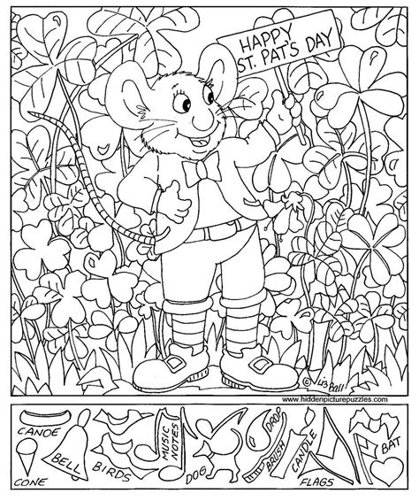 Hidden Picture Coloring Sheets