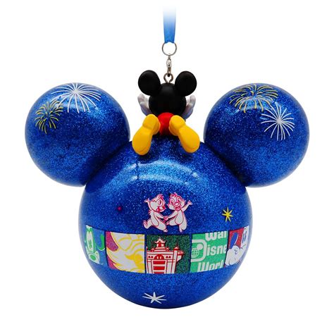 Mickey Mouse Icon Glass Ball Ornament Walt Disney World 2021