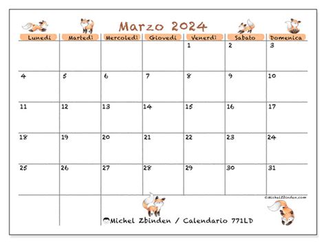 Calendario Marzo 2024 771 Michel Zbinden It