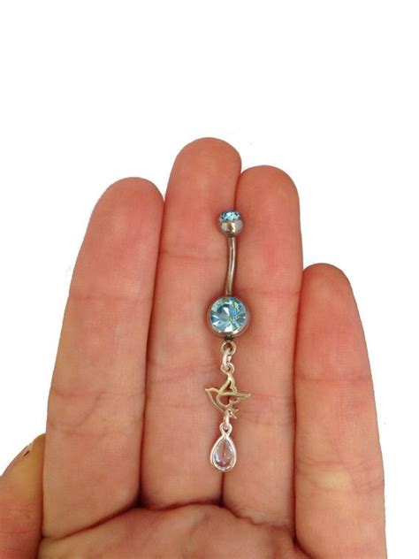 925 Silver Belly Button Piercing With Swallows Swallows T Sweet