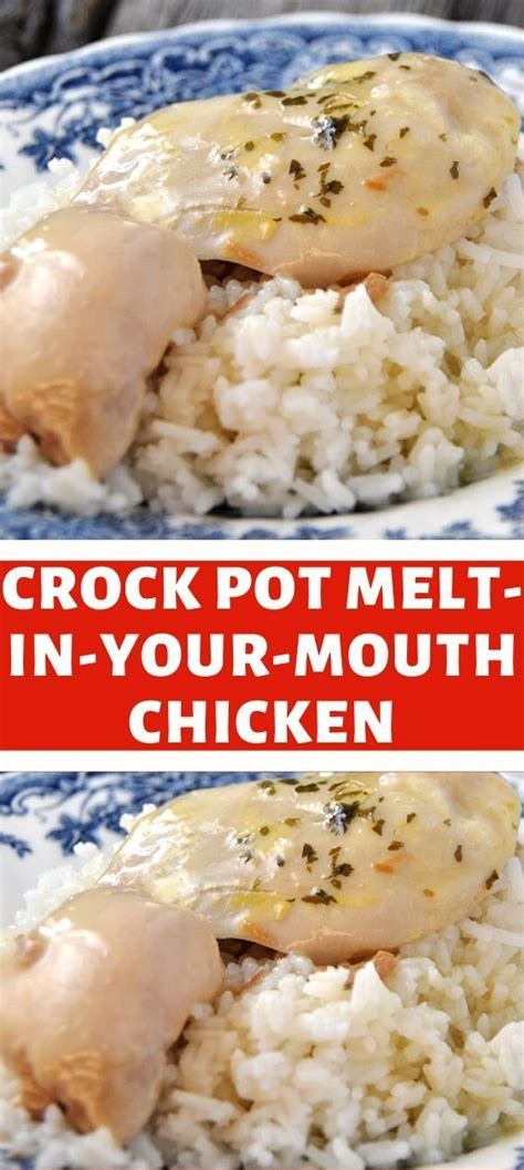 Especially if it's still hot and is drenched with melted. Crock Pot Melt-In-Your-Mouth Chicken in 2020 | Crockpot ...
