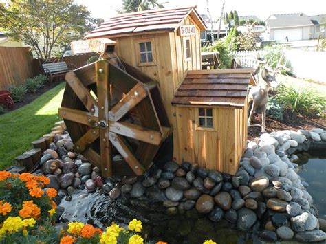 Water Features In The Garden Backyard Water Feature Water Wheel