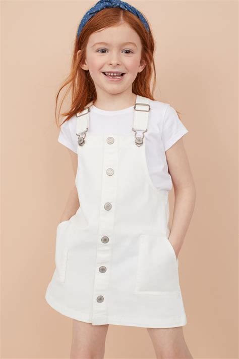 Dungaree Dress White Kids Handm Gb Overall Dress Dungaree Dress