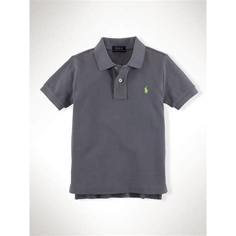 Lyst Ralph Lauren Neon Cotton Polo Shirt In Gray