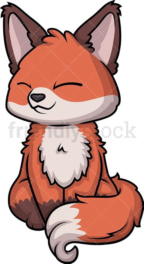 Chibi Kawaii Fox Clipart Cartoon Vector Friendlystock