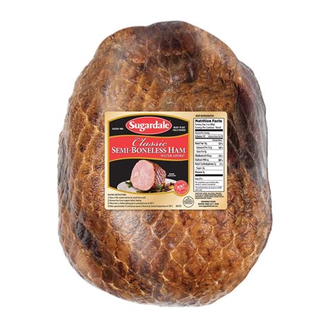 Sugardale Classic Hickory Smoked Whole Ham Fully Cooked Pork Semi