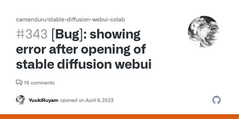 Bug Showing Error After Opening Of Stable Diffusion Webui Issue