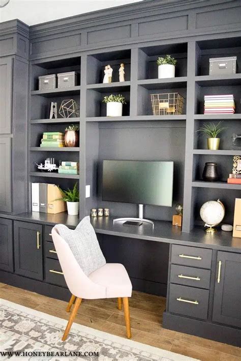 My Gorgeous Diy Office Built Ins Reveal Office Built Ins Home Office
