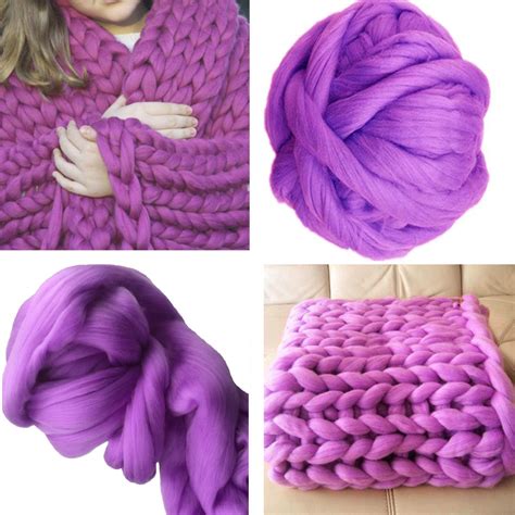 Giant Super Bulky Merino Chunky Yarn Knitting Chunky Wool Yarn Custom Blankets Knitfirst