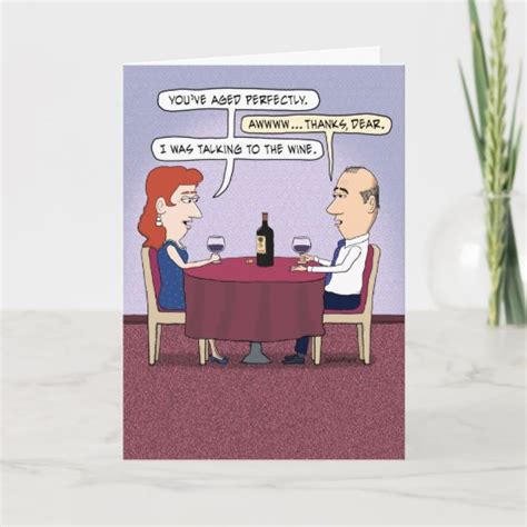 Funny Perfectly Aged Wine Birthday Card Zazzle Com Au