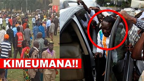 See Why Raila Odinga Was Forced To Go Back To His Car And Run Away