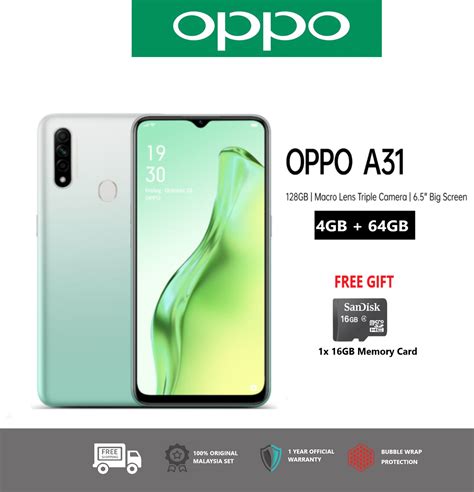 Android os, v5.1 (lollipop) cpu : Spesifikasi dan harga Oppo A31 di Malaysia - TechNave BM