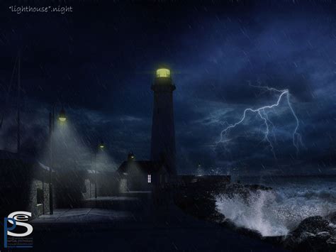 Lighthouse At Night Lighthouse Night By Pitposum On Deviantart Night