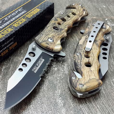 Tac Hunting Tactical Camo Folding Pocket Knife K22