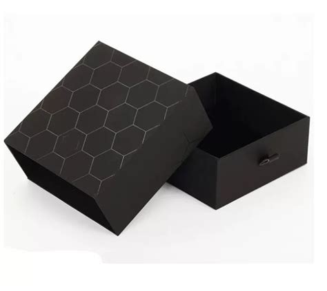 luxury black rigid paper display box printed cardboard t boxes with lids