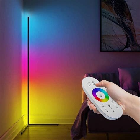 Rgb Color Changing Floor Light Led Dimmable Corner Standing Lamp With