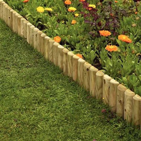 Wooden 12 Garden Border Fence Edging 4 Pack Pure Garden Buildings