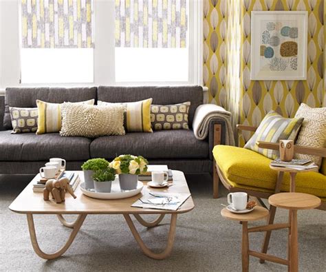 Grey Mustard Living Room Zion Modern House