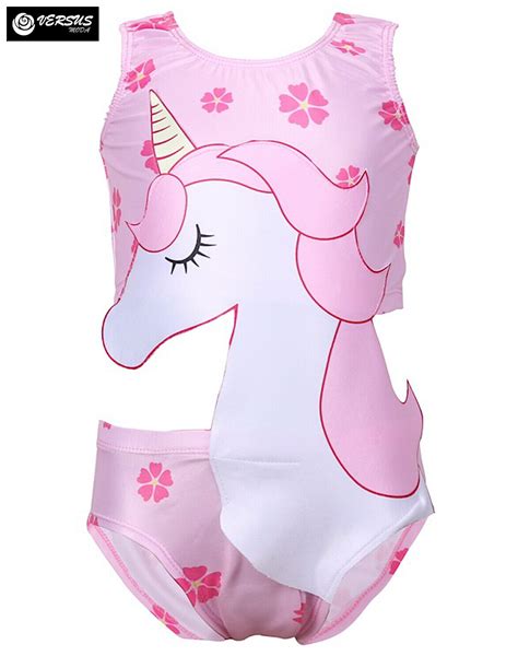Unicorno Costume Intero Mare Piscina Bambina Swimsuit Monokini Unicorn