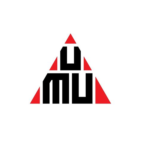Umu Triangle Letter Logo Design With Triangle Shape Umu Triangle Logo