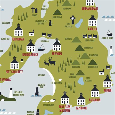 If you have zero interest in scotch or whiskey, move on, we'll be back to our normal content on lifestyle entrepreneurship next week, but if you like whiskey. map of islay whisky distilleries print by finch and robin ...
