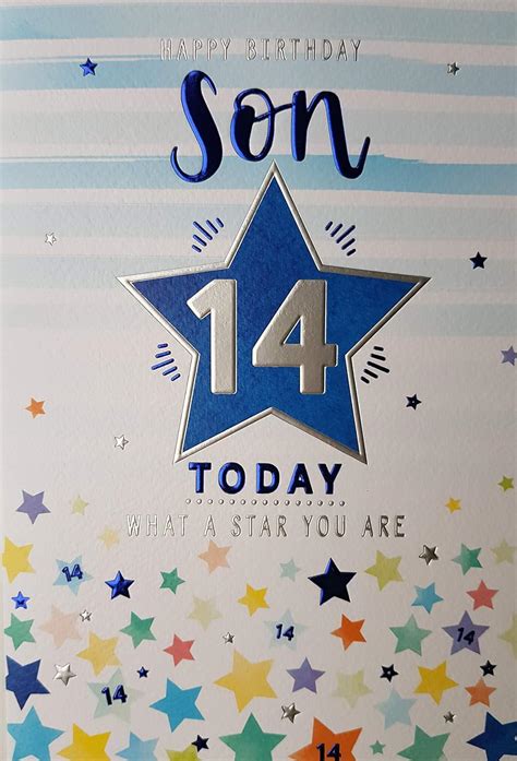 To A Special Son On Your 14th Birthday Card 7400 Design Cg