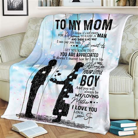 Personalized To My Mom Blanket Son And Mom Personalized Etsy