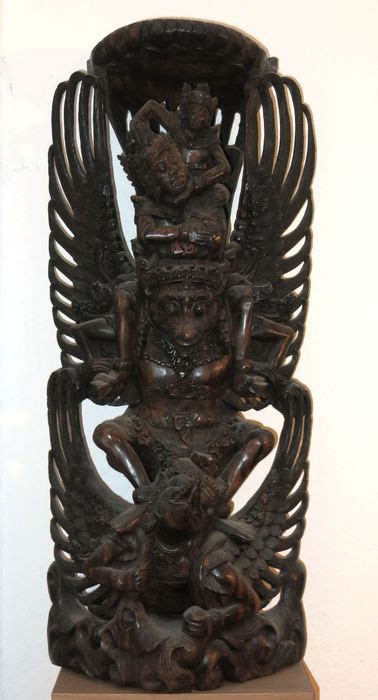Holzfigur Vishnu Und Garuda Bali Indonesien Catawiki