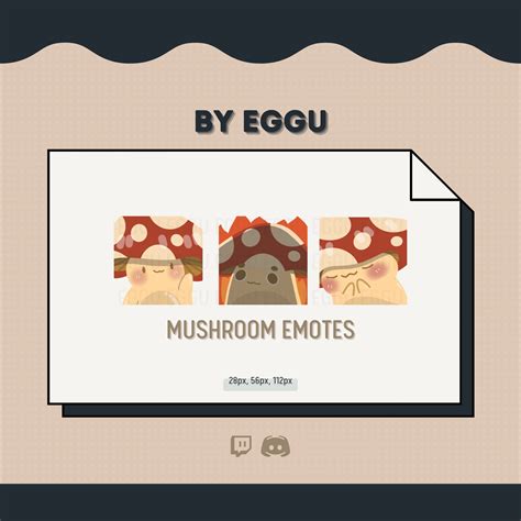 Twitch And Discord Emotes 3 Mushroom Emotes By Eggu Etsy