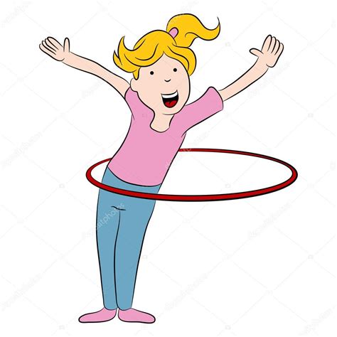 Girl And Hula Hoop Cartoon Stock Vector Image By ©cteconsulting 79856420