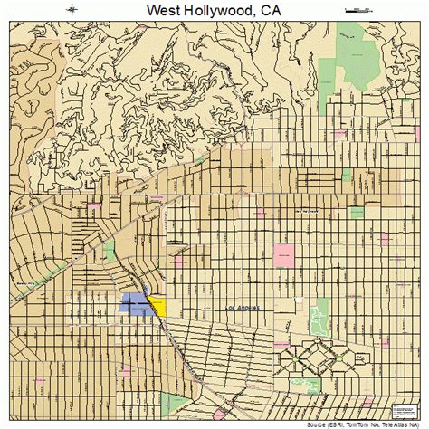 Detailed Map Of West Hollywood