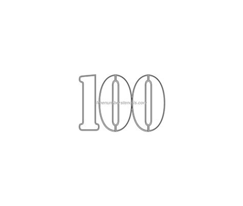 Free Military 100 Number Stencil