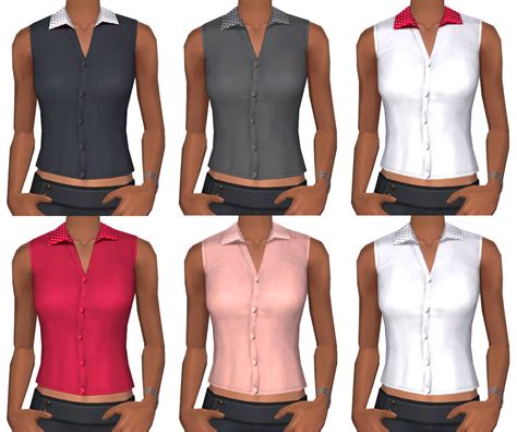Mod The Sims Ofb Af Sleeveless Shirt Made 2 Group Recolors