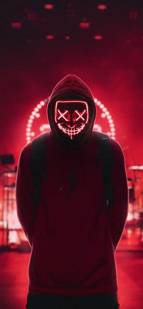 Purge Mask Led Red Mask Hd Phone Wallpaper Pxfuel