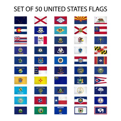 Set Of 50 Us State Flags Set Of 50 United States Flags 3x5ft House