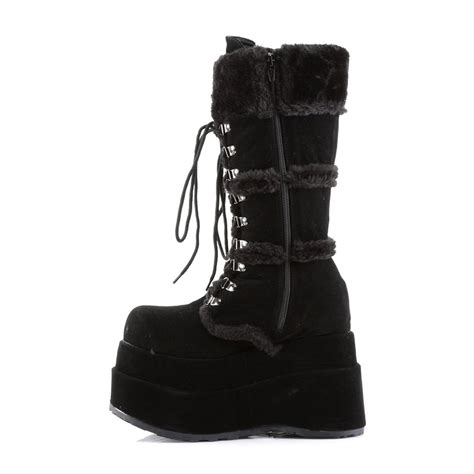 demonia knee high boots clearance sale usa black bear 202 womens